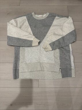 Free People Movement Heather Grey Colorblock Sweater SZ XS